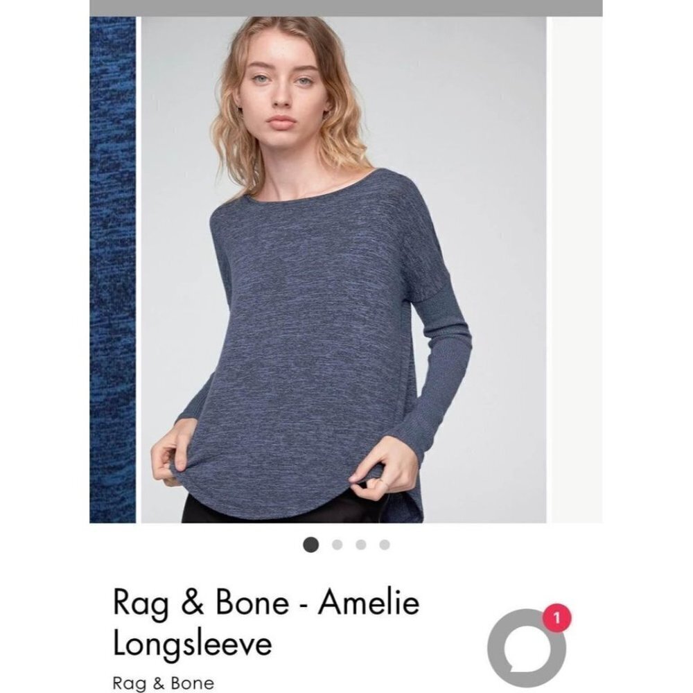 Rag and bone amelie longsleeve blouse Size Medium
